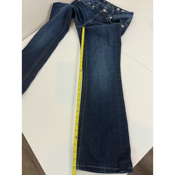 Miss Me Easy Boot Cut Western Bling Jeans Womens Size 27 Rodeo Mid Rise - Picture 14 of 16